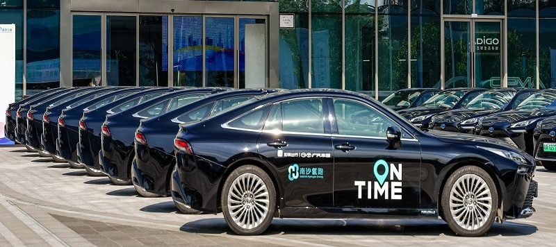 OnTime logo on its GAC-Toyota online hailed car.